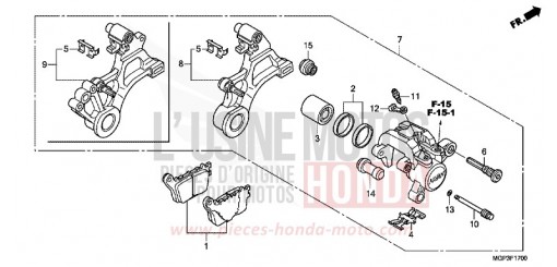 REAR BRAKE CALIPER CBR1000RRC de 2012